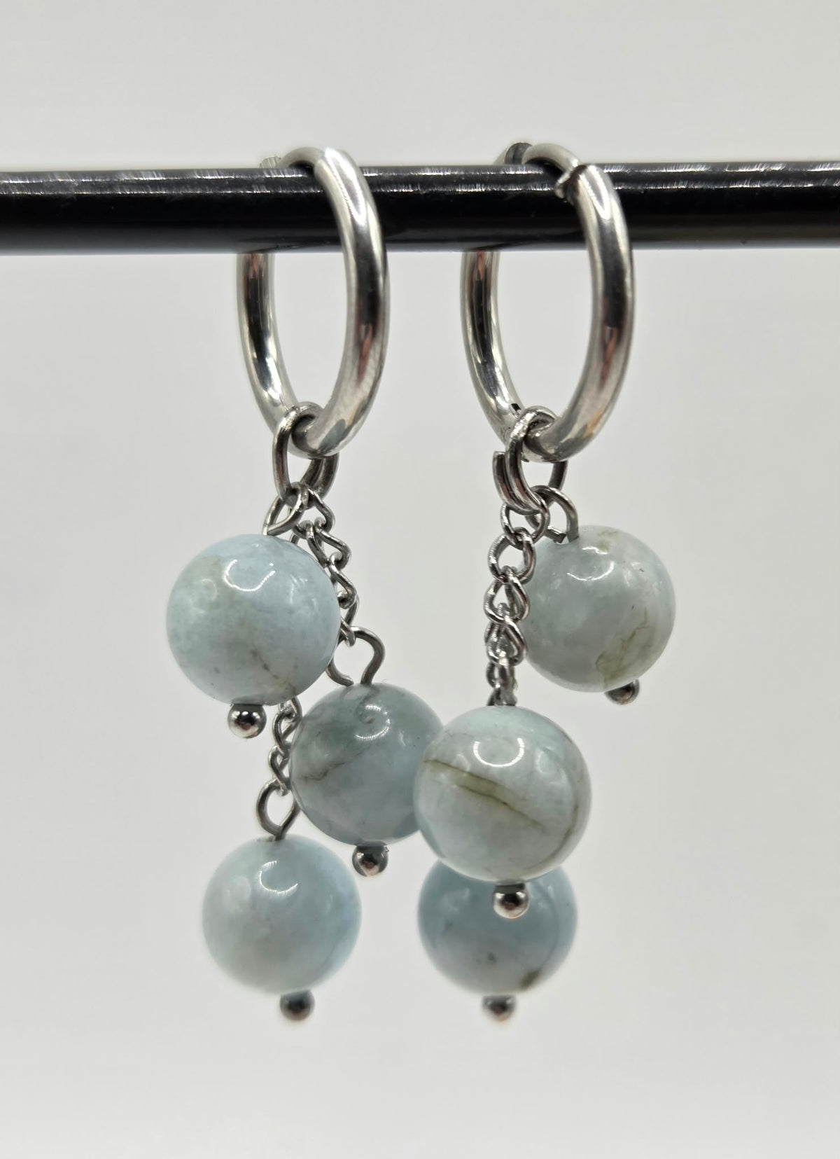 Oorbellen Aquamarijn blauw