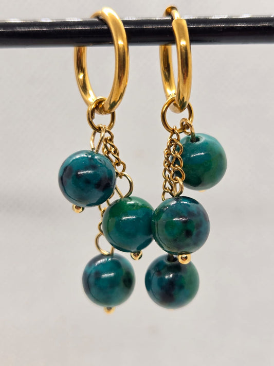 Oorbellen Chrysocolla