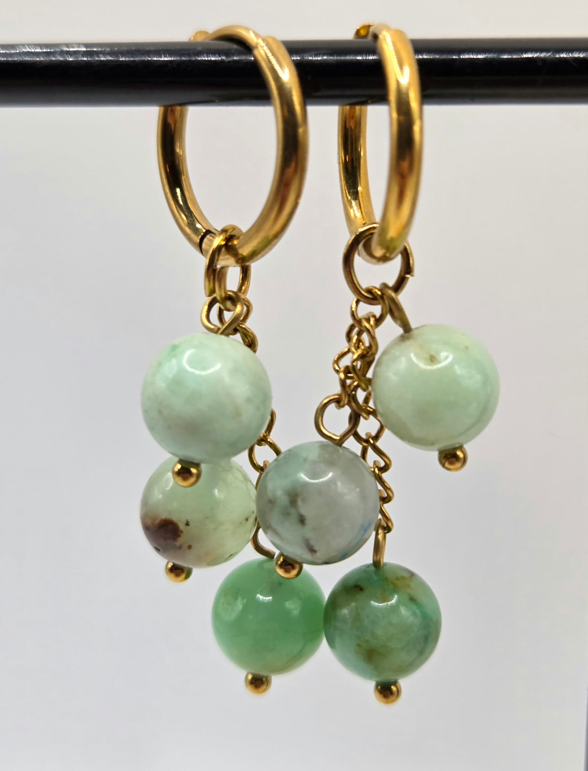 Oorbellen Chrysopraas