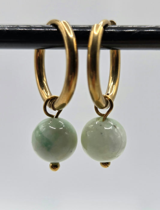 Oorbellen Chrysopraas