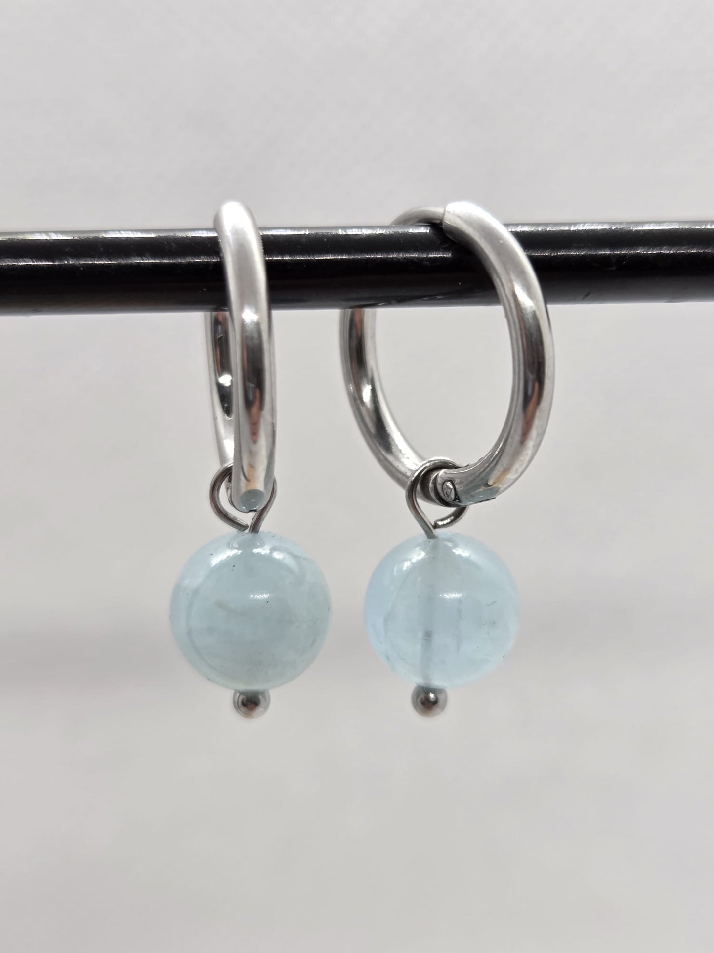 Oorbellen Aquamarijn blauw